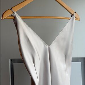 Leset V-Neck Slip Dress in Soft grey